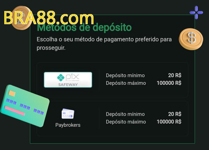 O cassino BRA88.combet oferece uma grande variedade de métodos de pagamento